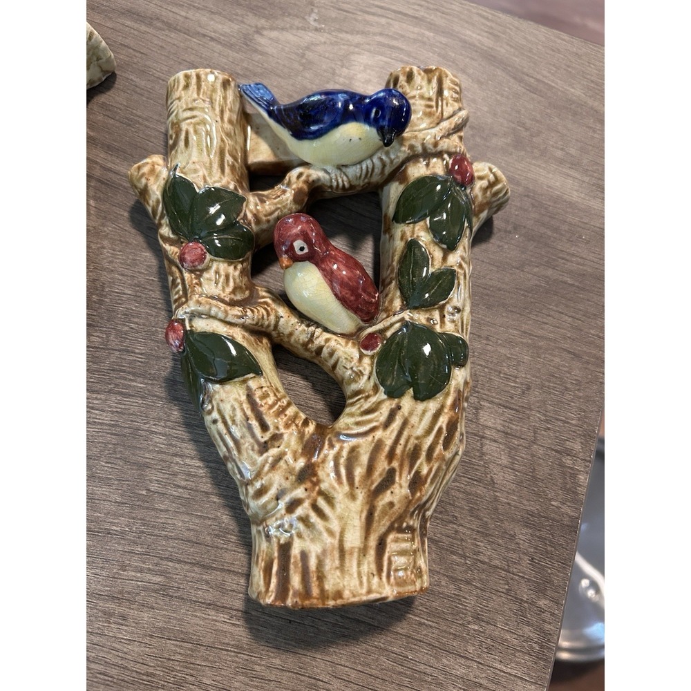 Vintage Birdhouse Wall Pocket Ceramic No Chips Or Cracks Planter RARE FIND Japan